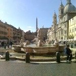 Langweekend i roma - siste dag 3 "jeg setter kursen mot piazza navona; romas storstue – hvor jeg skal ha min ettermiddagskaffe eller cappocino og en tartufo is (trøffel is). " (foto: britt hilt caspersen)