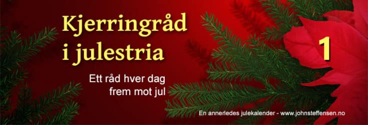 Julekalender på www. Johnsteffensen. No. Kjerringråd i julesteria.