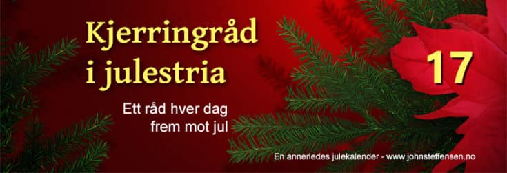 Kjerringråd i julestria er årets julekalender. Www. Johnsteffensen. No