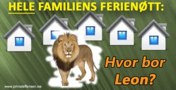 Ferienøtt eller hjernetrim. Sommeraktivitet for hele familien. Klarer du denne? www.johnsteffensen.no