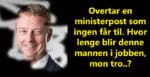 Ny eldre- og folkehelseminister. Det er noe som ikke stemmer...