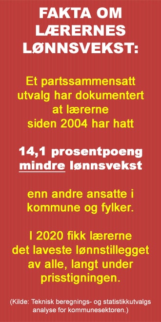 Fakta om laerernes lonnsvest