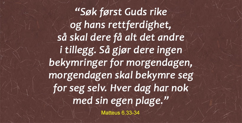 Matteus 6 33 34