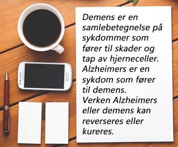 Alzheimers og demens. Faktaboks laget av johnsteffensen. No. Foto karolina crabowska